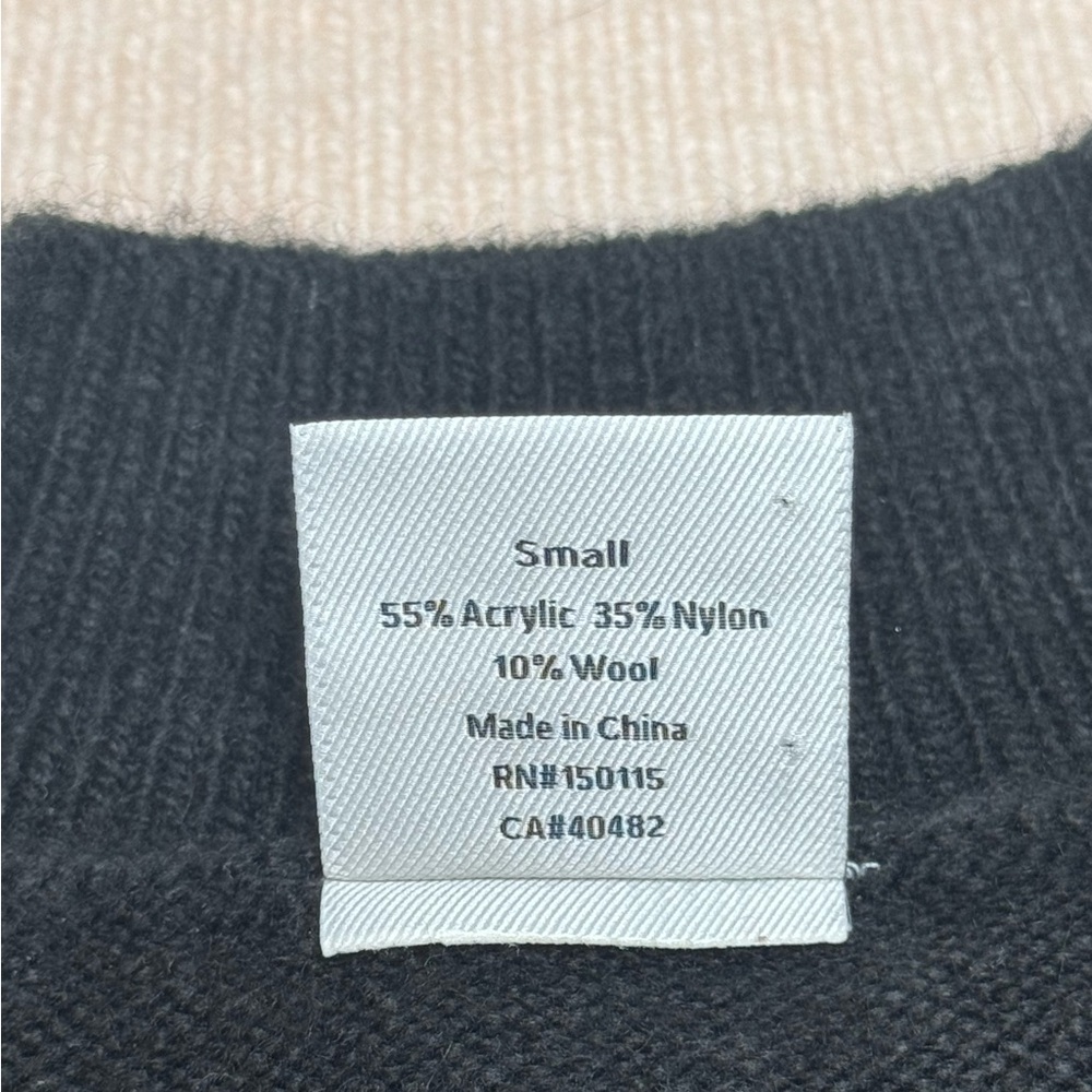 VARLEY Siren Relaxed Black and Cream Jacquard Women's Sweater- S - Picture 11 of 16